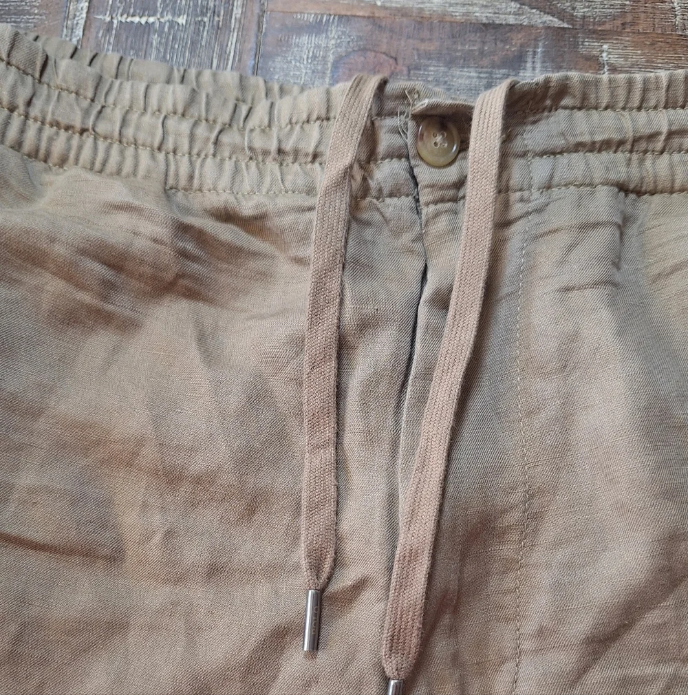 Polo Ralph Lauren Classic Fit Mens XL Beige Elastic Waist Shorts with Drawstring